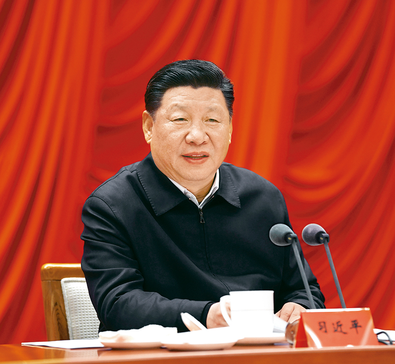 　　2019年1月21日，省部級(jí)主要領(lǐng)導(dǎo)干部堅(jiān)持底線思維著力防范化解重大風(fēng)險(xiǎn)專(zhuān)題研討班在中央黨校開(kāi)班。中共中央總書(shū)記、國(guó)家主席、中央軍委主席習(xí)近平在開(kāi)班式上發(fā)表重要講話。 新華社記者 饒愛(ài)民/攝